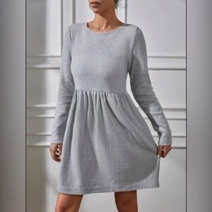 Long Tall Sally Gray Long Sleeve Dress